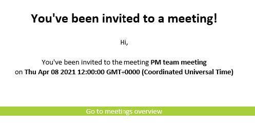 Meeting invitation