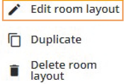 Edit room layout