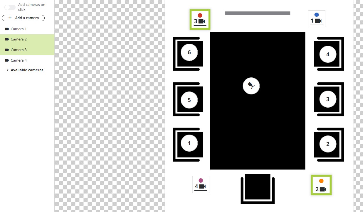 Multiselection of cameras
